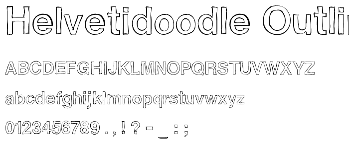 Helvetidoodle Outlines by Ed T font